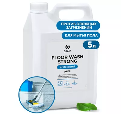 Средство для мытья полов 5,6кг GraSS Floor Wash Strong щелочное (125193)