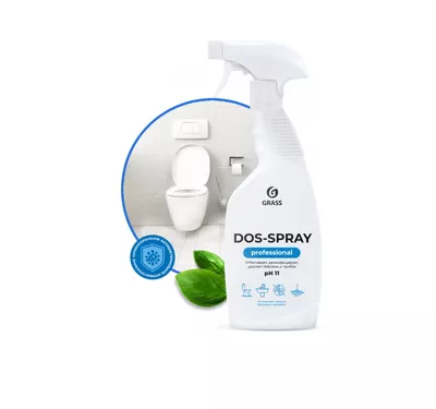 Средство для мытья сантехники 600мл GraSS Dos-spray для удаления плесени на основе хлора Professional (125445)